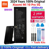 100% Original Replacement Battery BM4M BM4N For Xiaomi Mi 10 Pro 5G Xiaomi 10Pro Mi10 5G Genuine Phone bateria Batteries +Tools